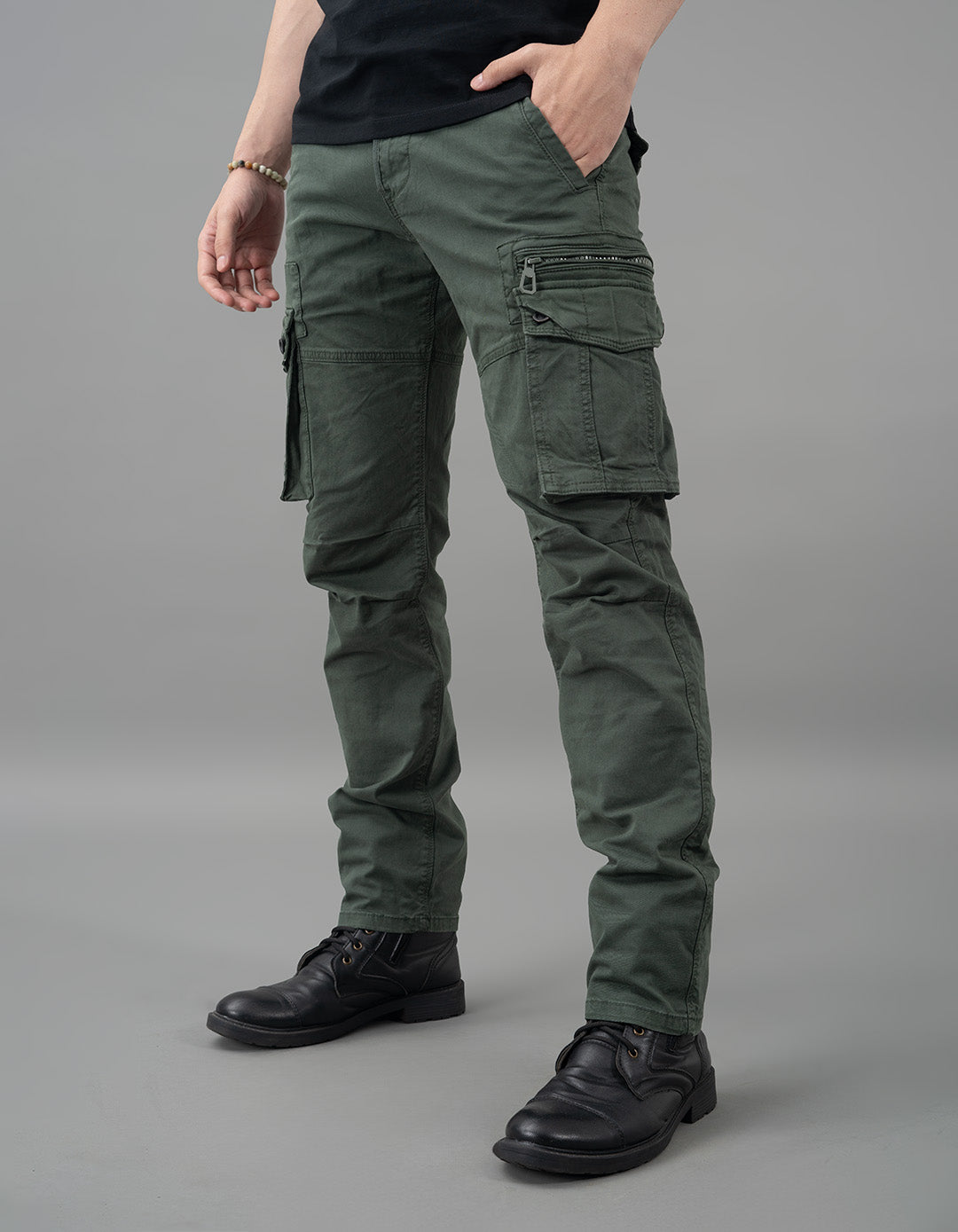 Military Green Regular Fit Cargo Pant